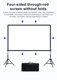 Dural Bracket Screen and Stand -lejiada Mobile Projection Screen, Lightweight Carry & Durable Easy Adjustablle for Schools Meeting Conference Indoor Outdoor Use,
