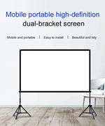 Dural Bracket Screen and Stand -lejiada Mobile Projection Screen, Lightweight Carry & Durable Easy Adjustablle for Schools Meeting Conference Indoor Outdoor Use,