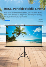 Small Portable Projector Screen Tripod Stand lejiada Mobile Projection Screen, Lightweight Carry & Durable Easy Adjustablle for Schools Meeting Conference Indoor Outdoor Use