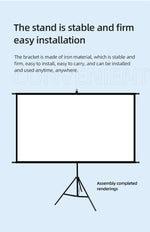 Small Portable Projector Screen Tripod Stand lejiada Mobile Projection Screen, Lightweight Carry & Durable Easy Adjustablle for Schools Meeting Conference Indoor Outdoor Use