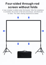 Dural Bracket Screen and Stand -lejiada Mobile Projection Screen, Lightweight Carry & Durable Easy Adjustablle for Schools Meeting Conference Indoor Outdoor Use,