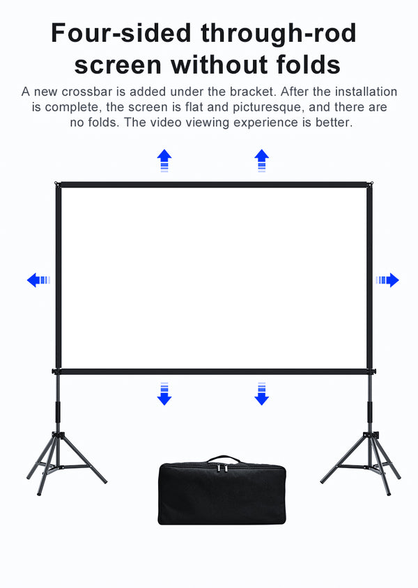 Dural Bracket Screen and Stand -lejiada Mobile Projection Screen, Lightweight Carry & Durable Easy Adjustablle for Schools Meeting Conference Indoor Outdoor Use,