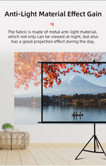 Small Portable Projector Screen Tripod Stand lejiada Mobile Projection Screen, Lightweight Carry & Durable Easy Adjustablle for Schools Meeting Conference Indoor Outdoor Use