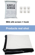 Projector Screen 16:9 160° Viewing Upgraded -lejiada Straight Edges, Foldable, Washable and Wrinkle-Free - for Indoor Home Theater and Outdoor Cinema