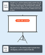 Small Portable Projector Screen Tripod Stand lejiada Mobile Projection Screen, Lightweight Carry & Durable Easy Adjustablle for Schools Meeting Conference Indoor Outdoor Use