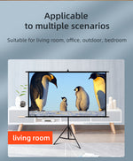 Small Portable Projector Screen Tripod Stand lejiada Mobile Projection Screen, Lightweight Carry & Durable Easy Adjustablle for Schools Meeting Conference Indoor Outdoor Use
