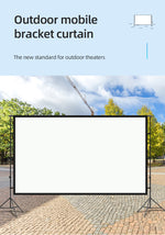 Projector Velcro Screen and Stand, lejiada Upgraded Large Projection Screen Anti Crase Foldable with Carry Bag for Party Outdoor Movie Nights, Film Festivals, Business Presentations, Meetings, Home