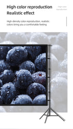 Projector Velcro Screen and Stand, lejiada Upgraded Large Projection Screen Anti Crase Foldable with Carry Bag for Party Outdoor Movie Nights, Film Festivals, Business Presentations, Meetings, Home