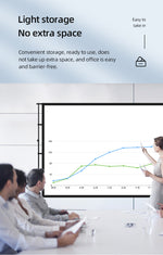 Projector Velcro Screen and Stand, lejiada Upgraded Large Projection Screen Anti Crase Foldable with Carry Bag for Party Outdoor Movie Nights, Film Festivals, Business Presentations, Meetings, Home