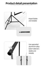 Projector Velcro Screen and Stand, lejiada Upgraded Large Projection Screen Anti Crase Foldable with Carry Bag for Party Outdoor Movie Nights, Film Festivals, Business Presentations, Meetings, Home
