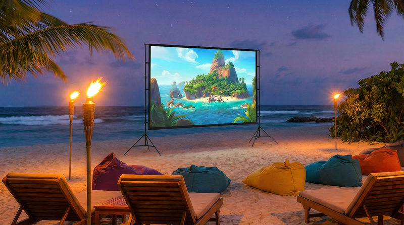 Premium projector screen setup