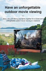 Projector Screen and Easy Stand, lejiada Upgraded Large Projection Screen Anti Crase Foldable with Carry Bag for Party Outdoor Movie Nights, Film Festivals, Business Presentations, Meetings, Home