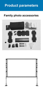 Projector Screen and Easy Stand, lejiada Upgraded Large Projection Screen Anti Crase Foldable with Carry Bag for Party Outdoor Movie Nights, Film Festivals, Business Presentations, Meetings, Home