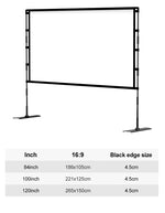 Projector Screen and Easy Stand, lejiada Upgraded Large Projection Screen Anti Crase Foldable with Carry Bag for Party Outdoor Movie Nights, Film Festivals, Business Presentations, Meetings, Home